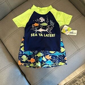 🏡NWT 18 month swim 2 piece set